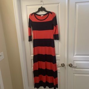 Gap Quarter Sleeve Striped Dress